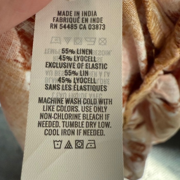 Aerie Linen Blend print Halter Maxi Dress Size Large Boho - Picture 13 of 14